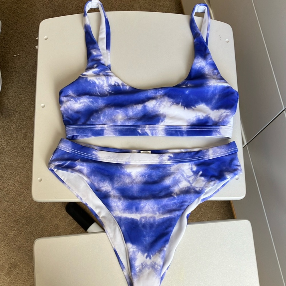 Purple tie dye swimsuit